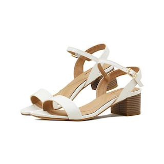 Foto 7 | Sandalia Tacon Bajo Abierta Casual Playa Color Arena Beige