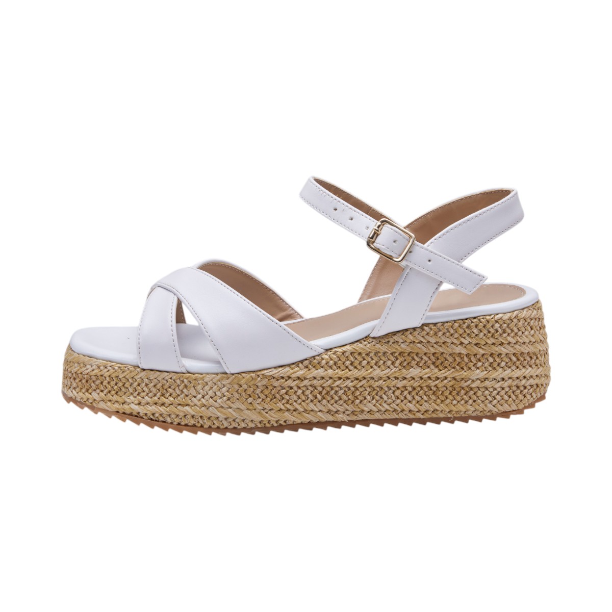 Foto 2 | Tacones Calzado Watanabe Color Blanco Suela Yute