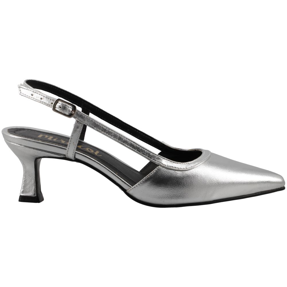 Foto 2 pulgar | Zapatilla De Vestir Miracol By Mama Lola 3121 Plata Tacon Bajo Dama Casual Talla 23 A 26 E