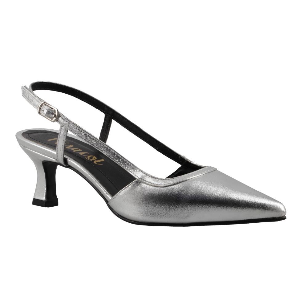 Foto 3 pulgar | Zapatilla De Vestir Miracol By Mama Lola 3121 Plata Tacon Bajo Dama Casual Talla 23 A 26 E