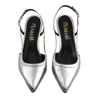 Foto 6 | Zapatilla De Vestir Miracol By Mama Lola 3121 Plata Tacon Bajo Dama Casual Talla 23 A 26 E