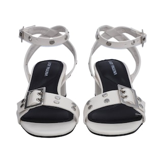 Foto 2 | Sandalias Casuales Berlin Blanca Estoperoles para Dama