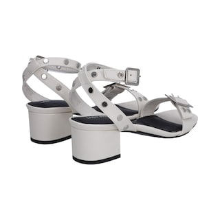 Foto 3 | Sandalias Casuales Berlin Blanca Estoperoles para Dama