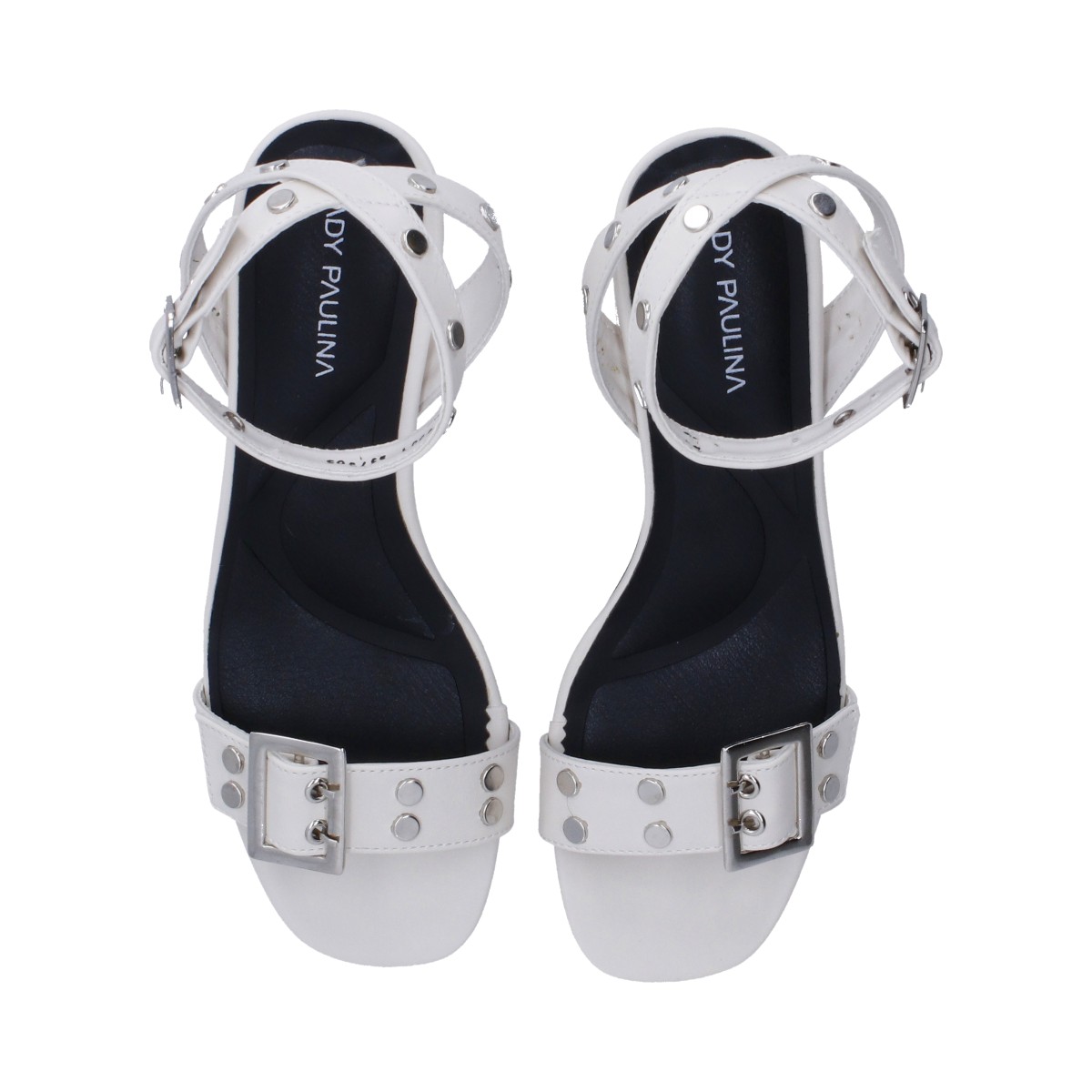 Foto 4 | Sandalias Casuales Berlin Blanca Estoperoles para Dama