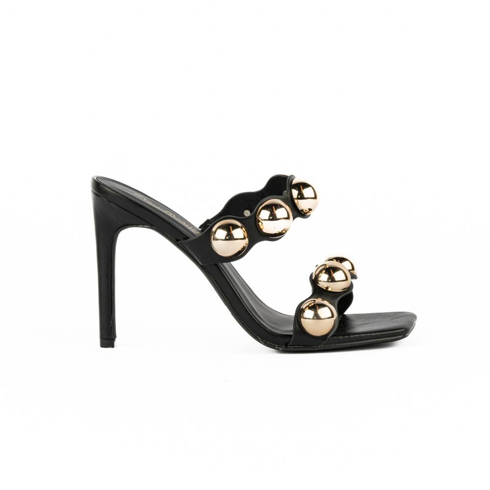 Foto 1 | Sandalia Mule Tacón 10cm Para Mujer Walki Aitana Negro