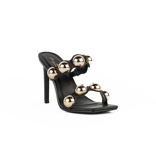 Foto 2 | Sandalia Mule Tacón 10cm Para Mujer Walki Aitana Negro