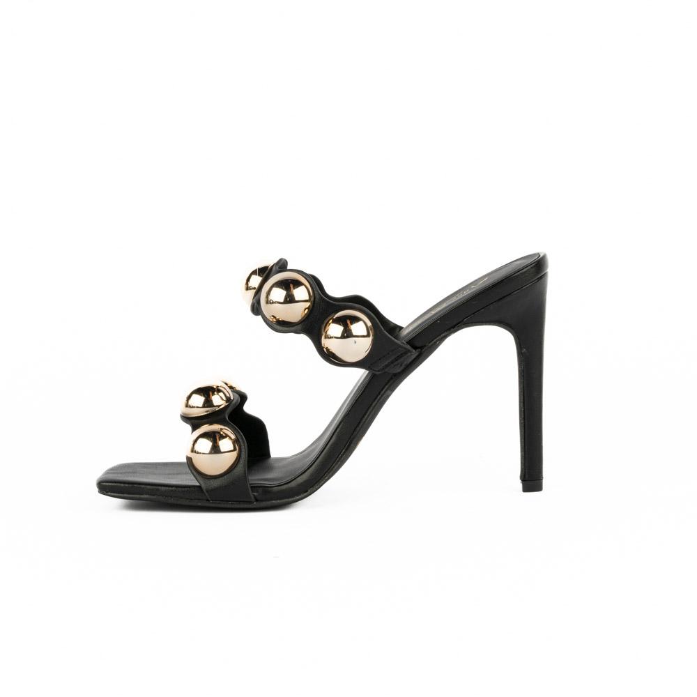 Foto 3 | Sandalia Mule Tacón 10cm Para Mujer Walki Aitana Negro