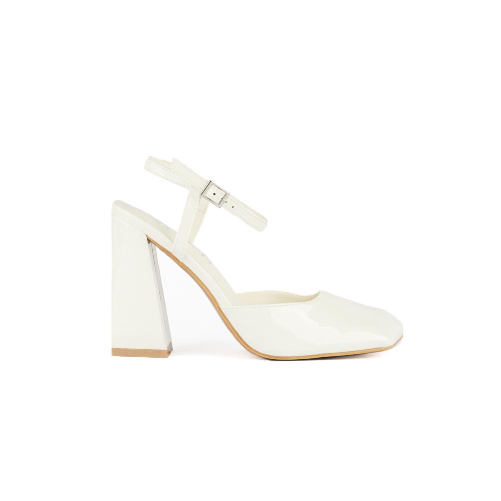 Foto 1 | Zapatilla Tacón Casual 12cm Para Mujer Walki Alana Blanco