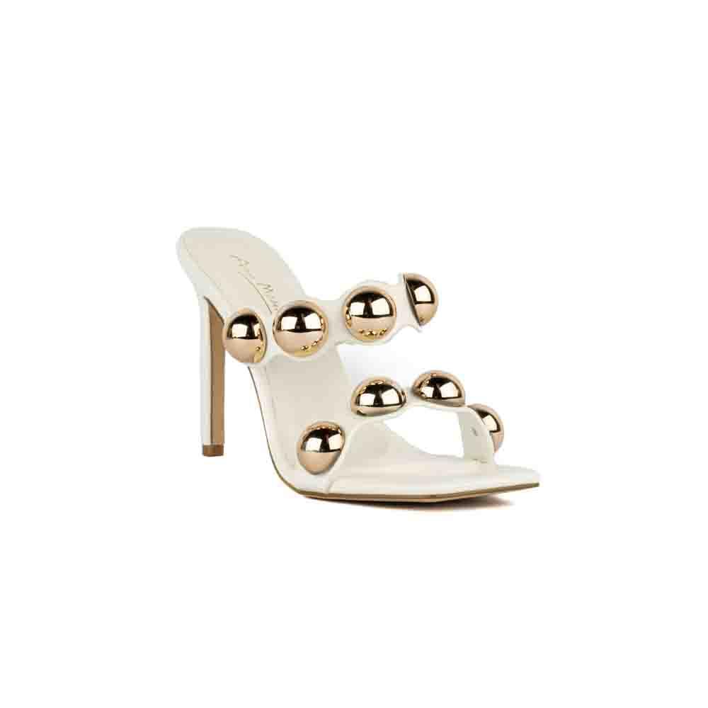 Foto 3 pulgar | Sandalia Mule Tacón 10cm Para Mujer Walki Aitana Blanco