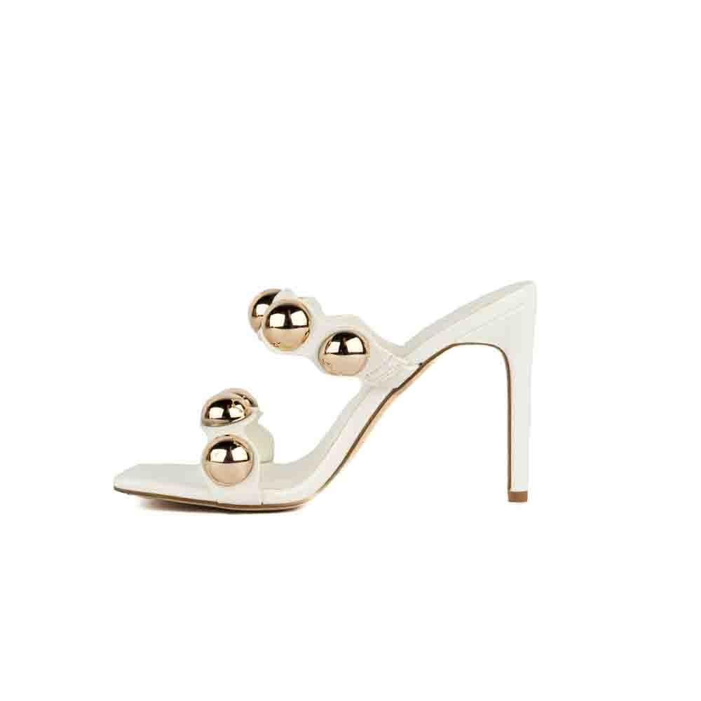 Foto 3 | Sandalia Mule Tacón 10cm Para Mujer Walki Aitana Blanco