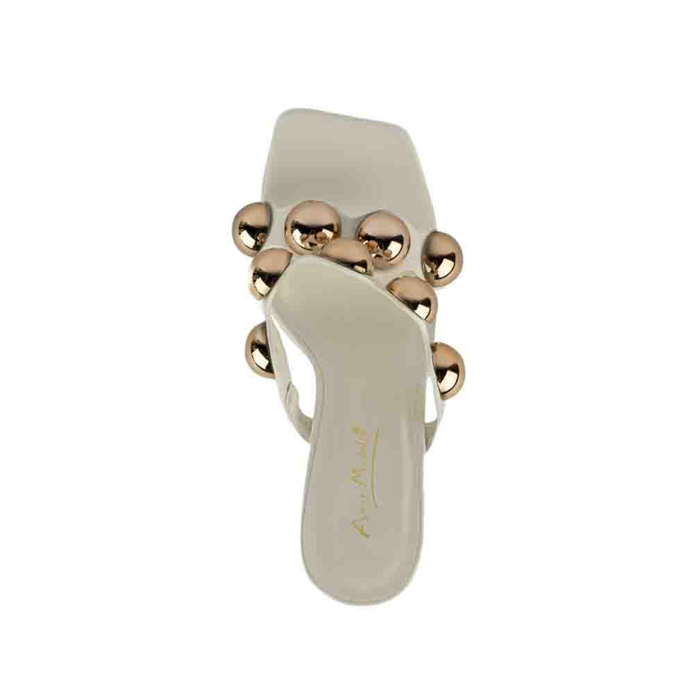 Foto 5 pulgar | Sandalia Mule Tacón 10cm Para Mujer Walki Aitana Blanco