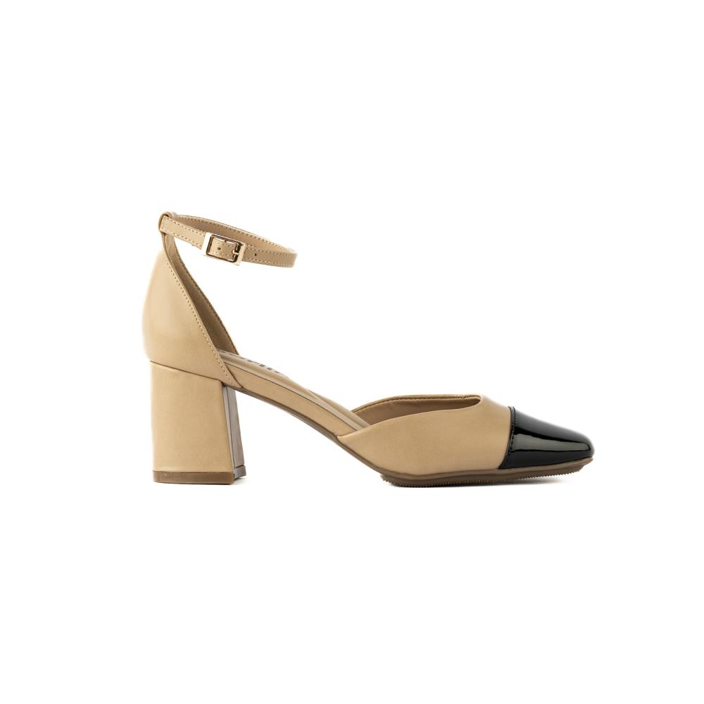 Foto 2 pulgar | Zapatilla Tacón Punta Casual 6.5cm Para Mujer Walki Nicole Beige