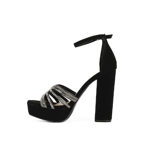 Foto 3 | Tacon Brillo Plataforma Fiesta 13cm Para Mujer Walki Erica Negro