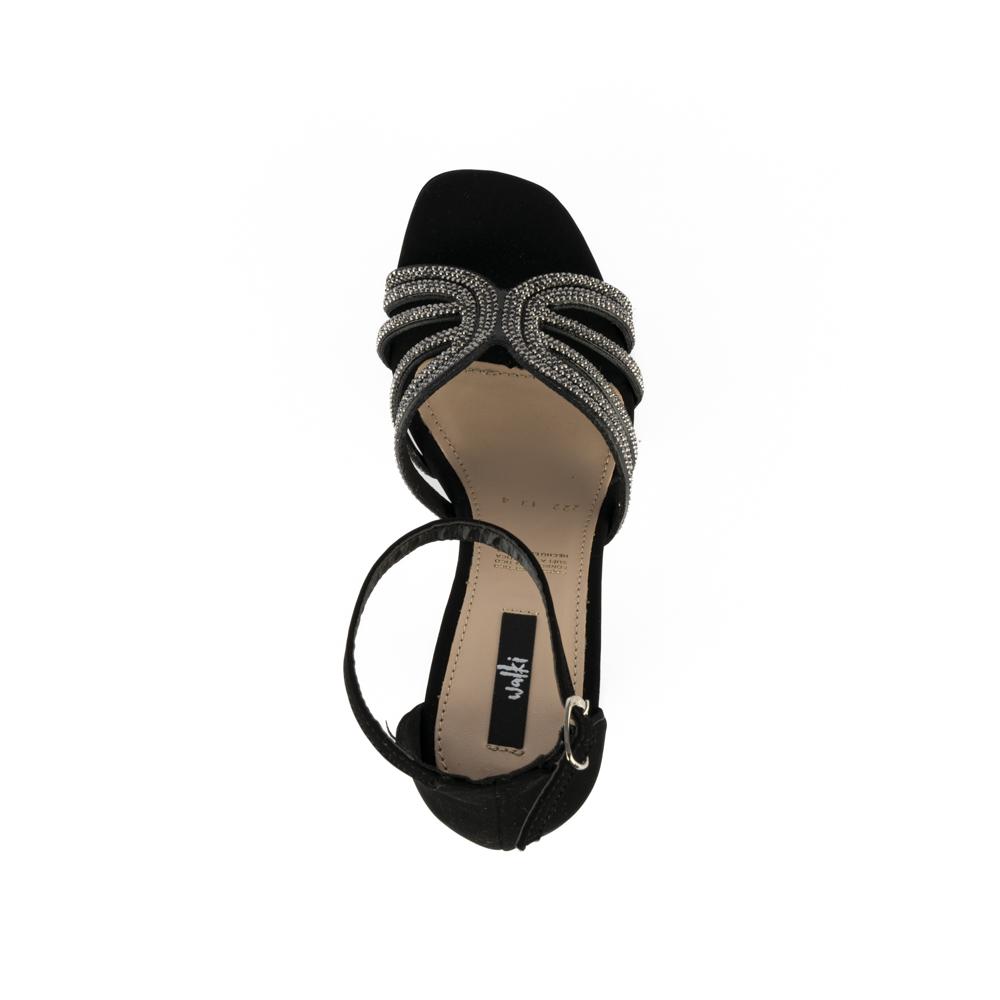 Foto 5 pulgar | Tacon Brillo Plataforma Fiesta 13cm Para Mujer Walki Erica Negro