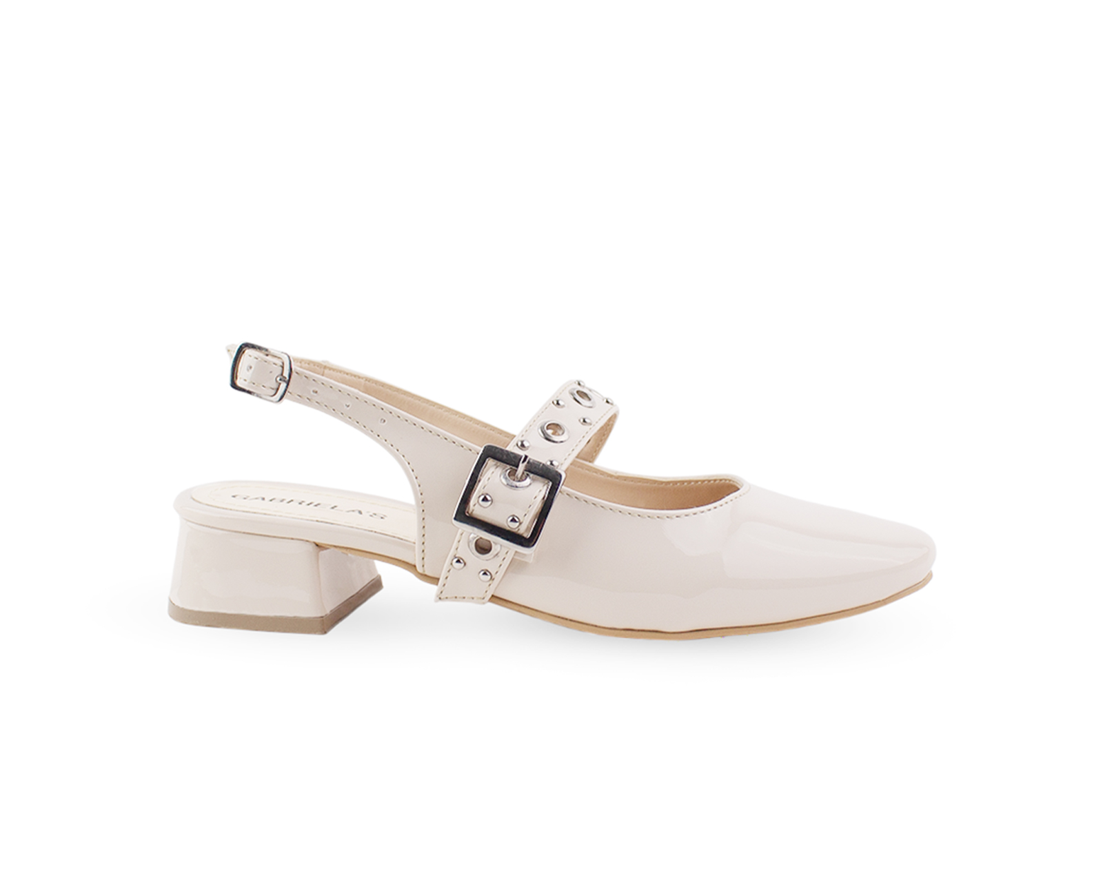 Foto 2 | Zapatilla de Charol Gabriela´s Beige para Mujer