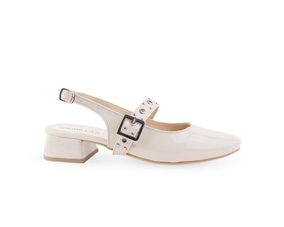 Foto 2 | Zapatilla de Charol Gabriela´s Beige para Mujer