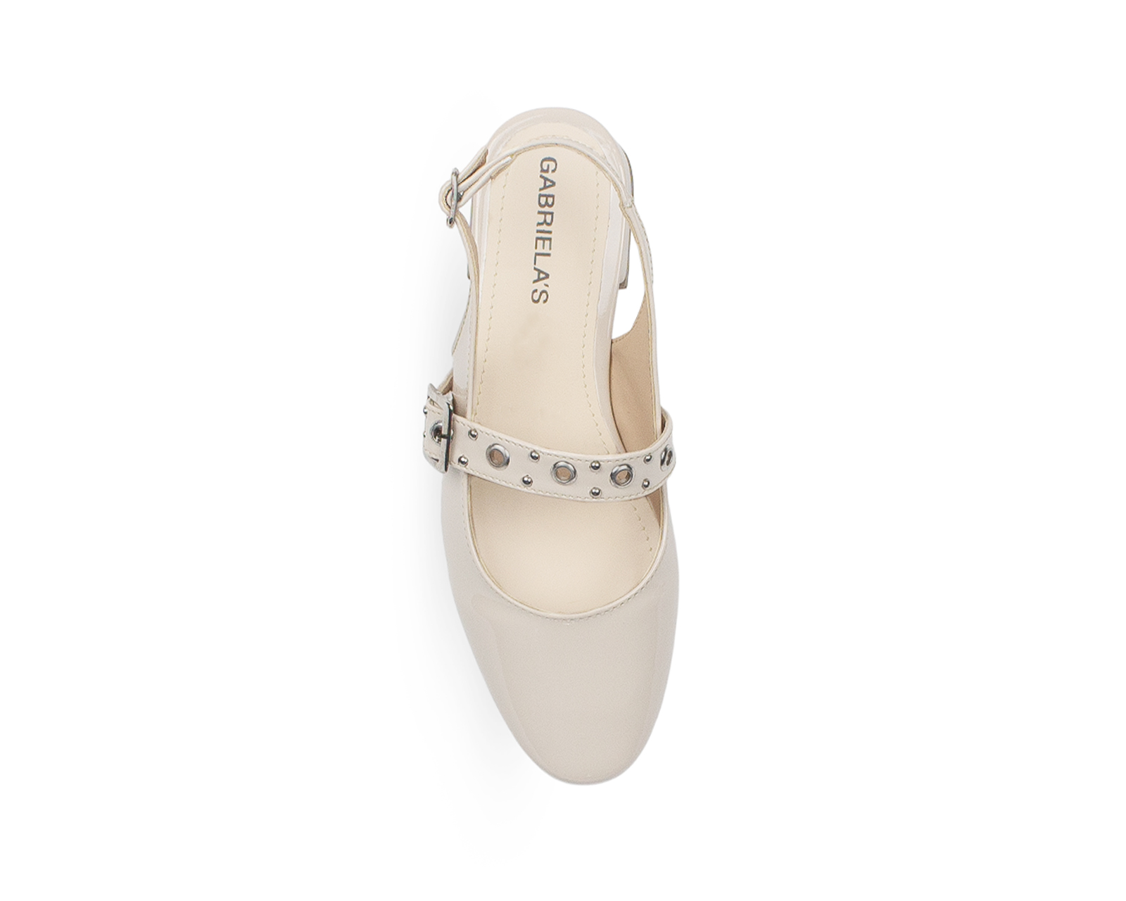 Foto 4 pulgar | Zapatilla de Charol Gabriela´s Beige para Mujer