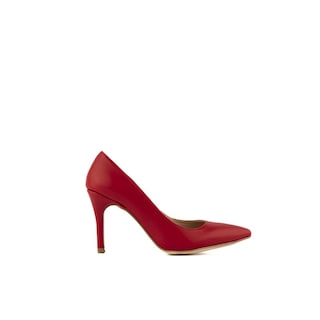 Foto 1 | Zapatilla Tacón Puntal Casual 8cm Para Mujer Walki Mónica Rojo