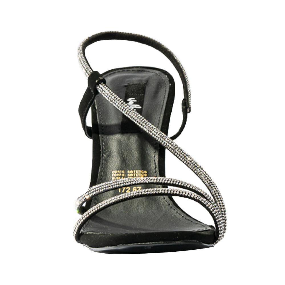 Foto 5 pulgar | Tacon Con Brillo Elegante 10cm Para Mujer Walki Barbara Negro