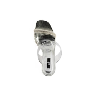 Foto 4 | Tacón Transparente Cristal 8cm Para Mujer Walki Samantha Plateado