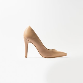 Foto 1 | Zapatilla Tacón Puntal Casual 8cm Para Mujer Walki Mónica Beige