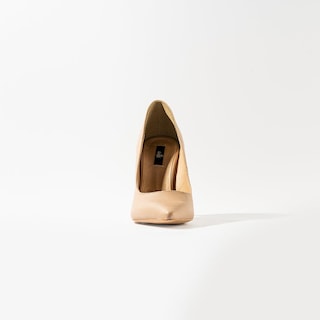 Foto 3 | Zapatilla Tacón Puntal Casual 8cm Para Mujer Walki Mónica Beige