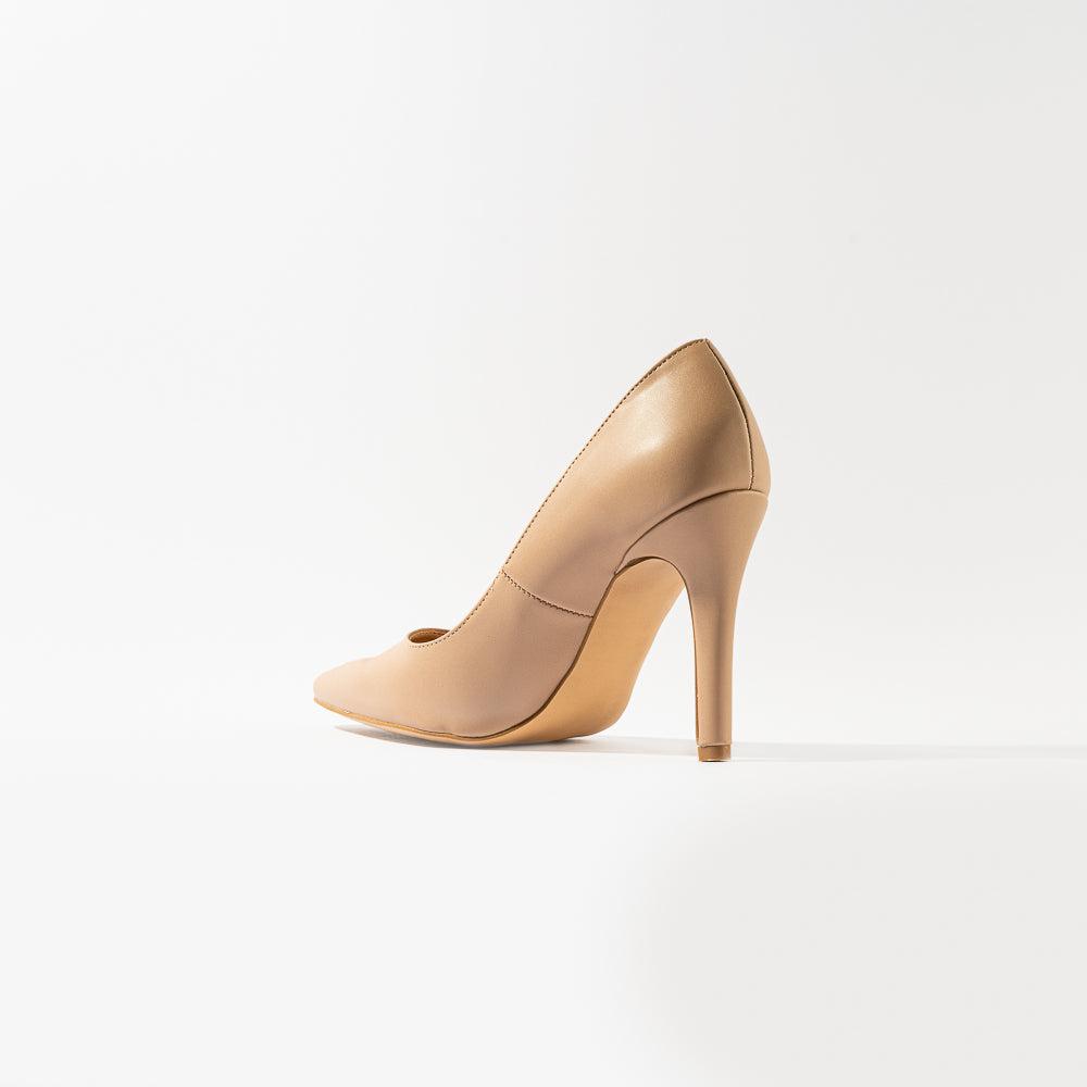 Foto 4 | Zapatilla Tacón Puntal Casual 8cm Para Mujer Walki Mónica Beige