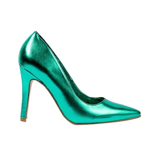 Foto 1 | Zapatilla Tacón Puntal Metálico 8cm Para Mujer Walki Mónica Verde