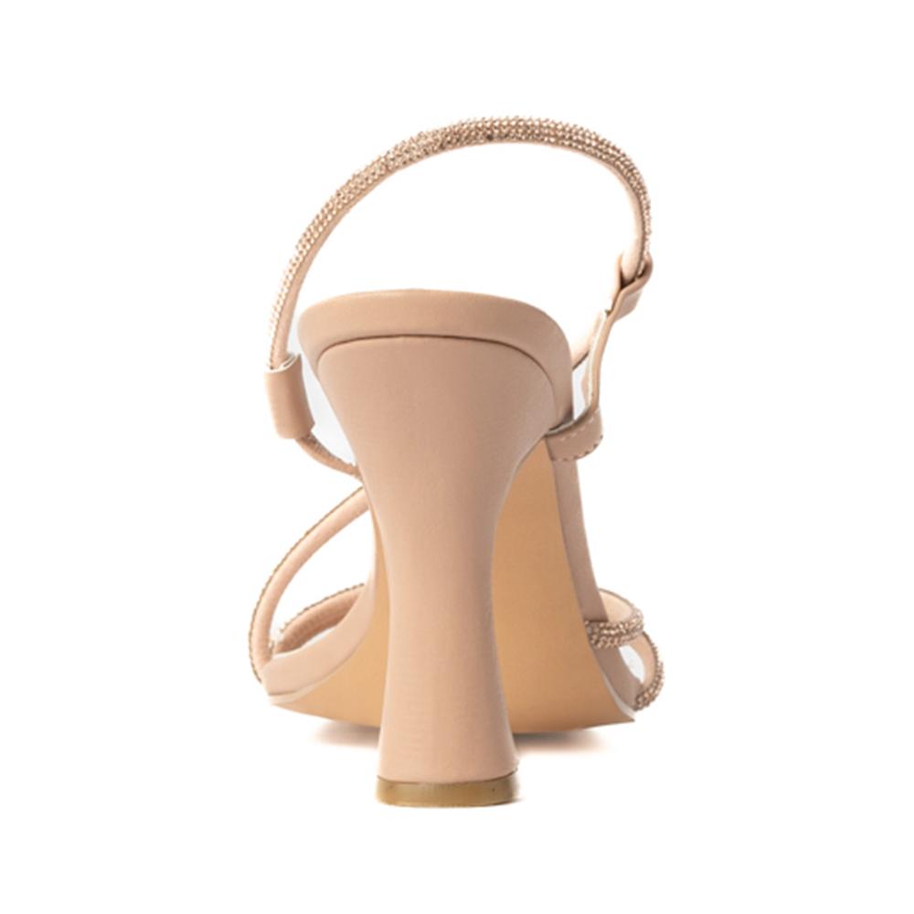 Foto 4 pulgar | Tacon Con Brillo Elegante 10cm Para Mujer Walki Barbara Beige