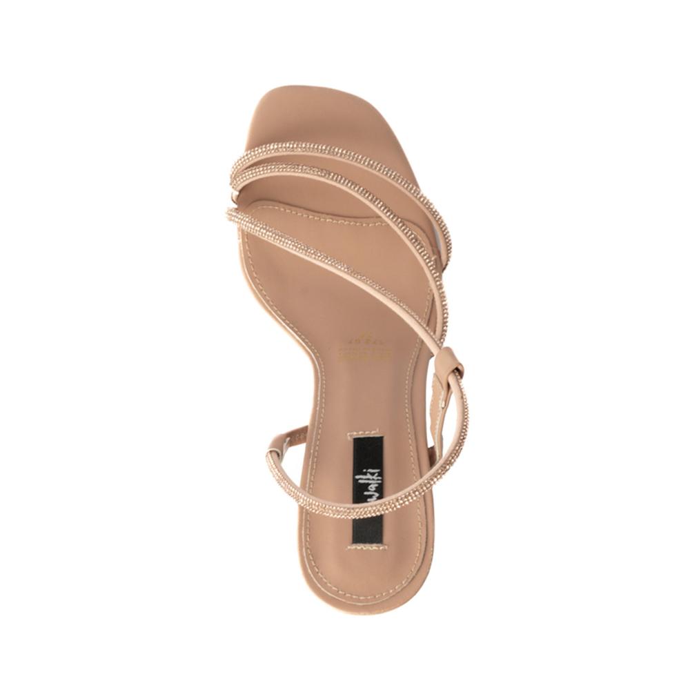Foto 5 pulgar | Tacon Con Brillo Elegante 10cm Para Mujer Walki Barbara Beige