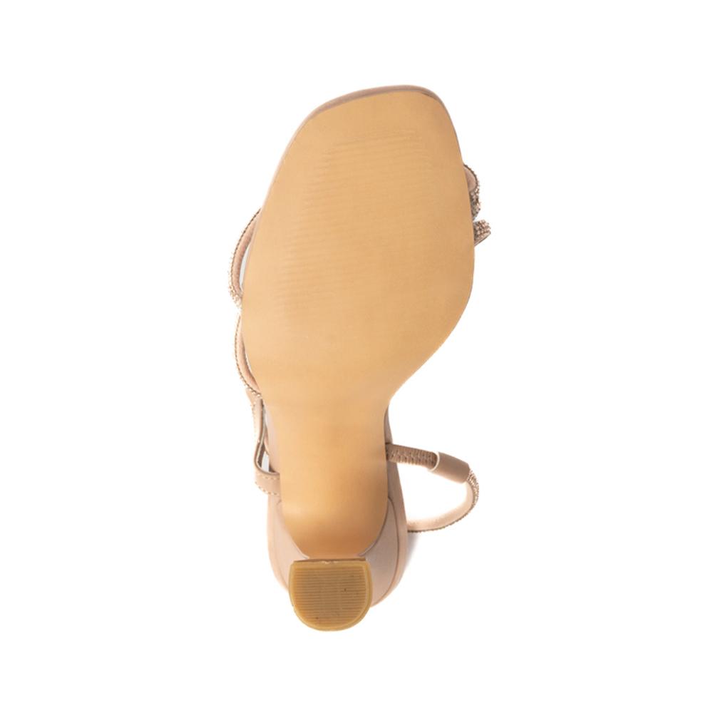Foto 6 pulgar | Tacon Con Brillo Elegante 10cm Para Mujer Walki Barbara Beige