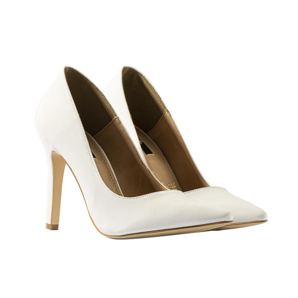Foto 4 pulgar | Zapatilla Tacón Puntal Casual 8cm Para Mujer Walki Mónica Blanco