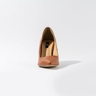 Foto 3 | Zapatilla Tacón Puntal Casual 8cm Para Mujer Walki Mónica Cafe