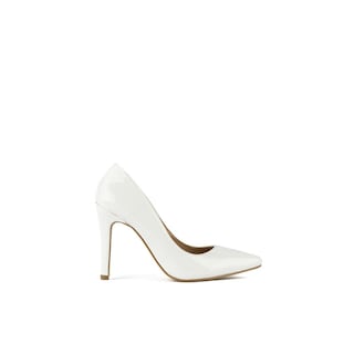 Foto 1 | Zapatilla Tacón Puntal Charol 8cm Para Mujer Walki Mónica Blanco