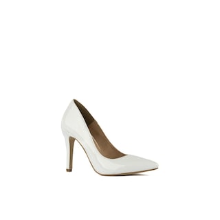 Foto 2 | Zapatilla Tacón Puntal Charol 8cm Para Mujer Walki Mónica Blanco