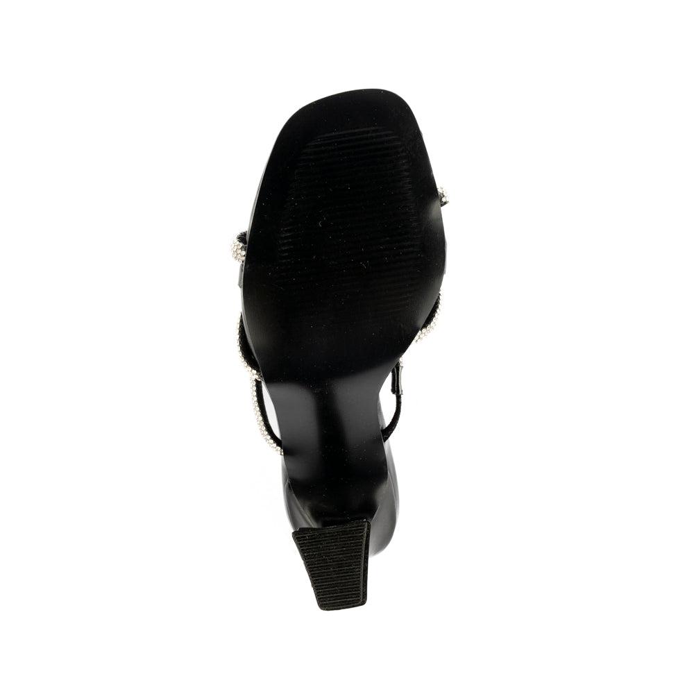 Foto 3 pulgar | Tacón 10cm Tira Brillante Fiesta Moda De Mujer Walki Arantza Negro