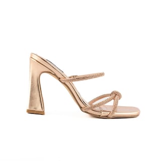 Foto 1 | Tacón 10cm Tira Brillante Fiesta Moda De Mujer Walki Arantza Rosa