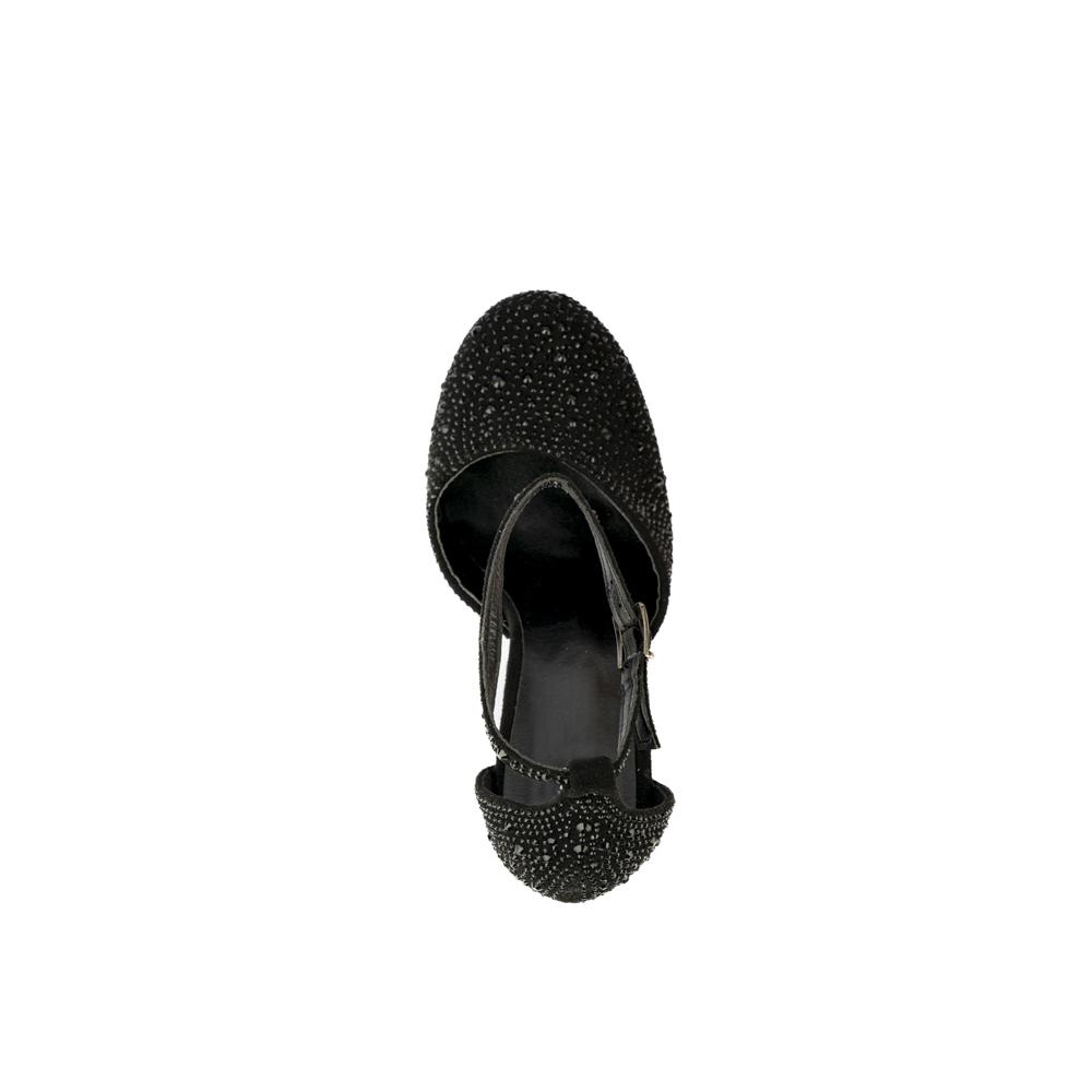 Foto 6 pulgar | Tacón Plataforma Brillo Fiesta 14cm Para Mujer Walki Bibiana Negro