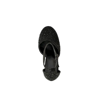 Foto 5 | Tacón Plataforma Brillo Fiesta 14cm Para Mujer Walki Bibiana Negro