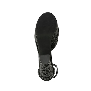 Foto 7 | Tacón Plataforma Brillo Fiesta 14cm Para Mujer Walki Bibiana Negro
