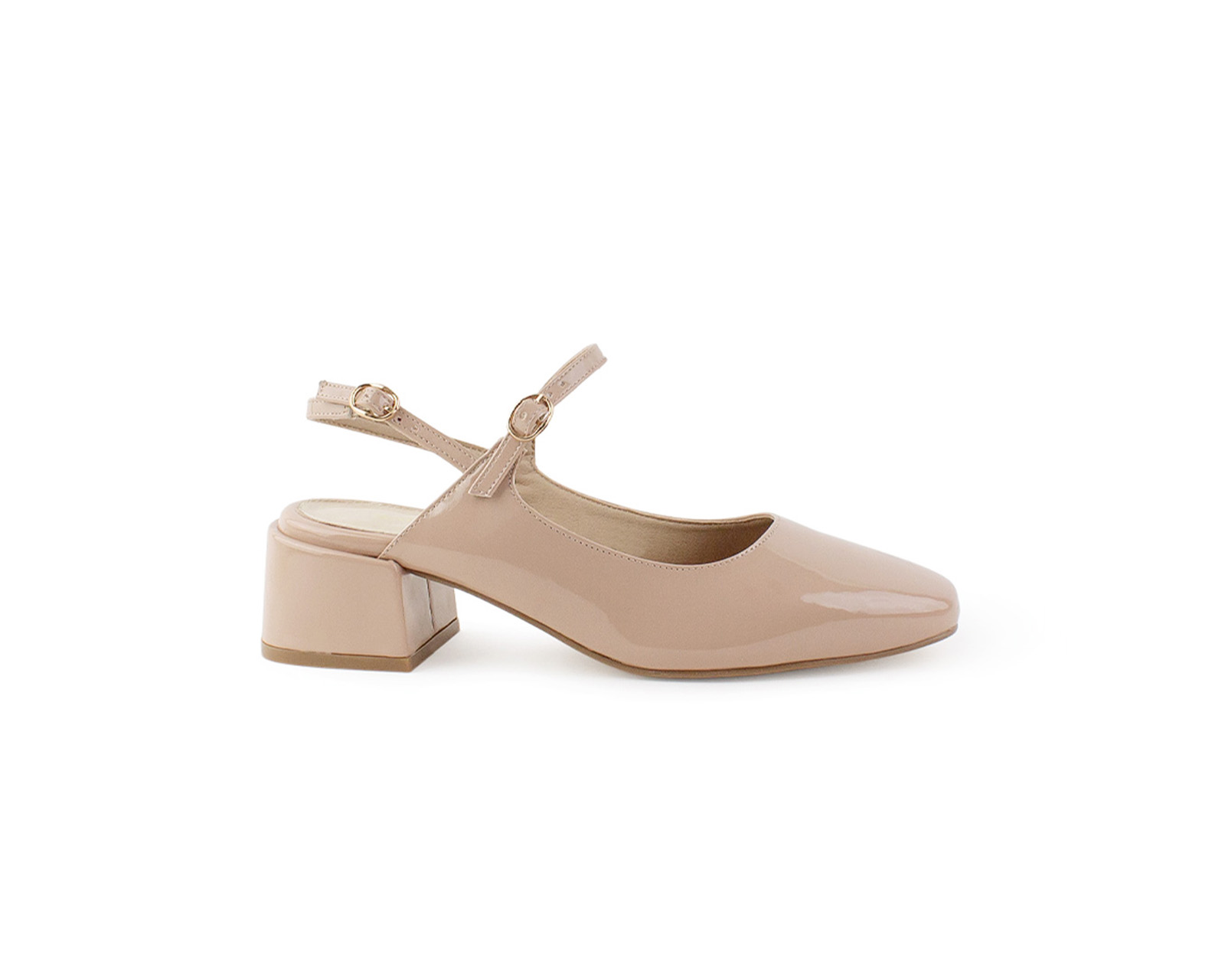 Foto 3 pulgar | Zapatilla Color Nude Mary Jane Material Charol
