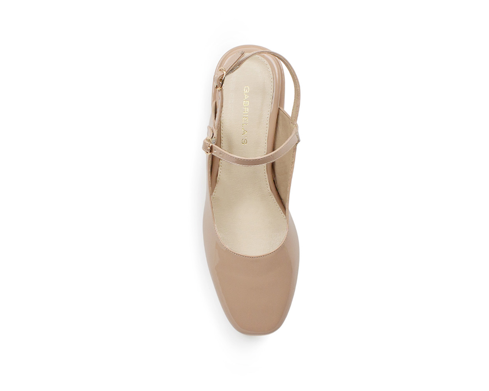 Foto 4 pulgar | Zapatilla Color Nude Mary Jane Material Charol