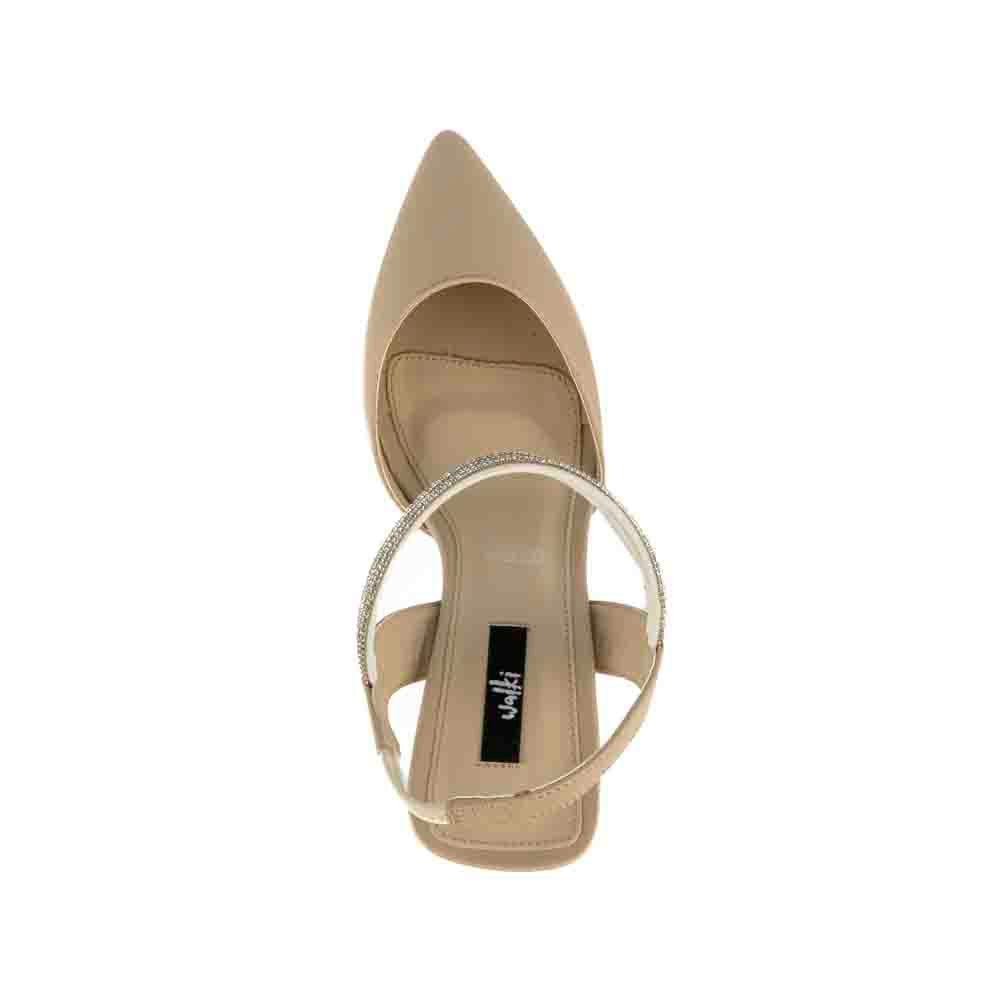 Foto 5 pulgar | Zapatilla Brillo Puntal Casual 9.5cm Para Mujer Walki Tere Beige