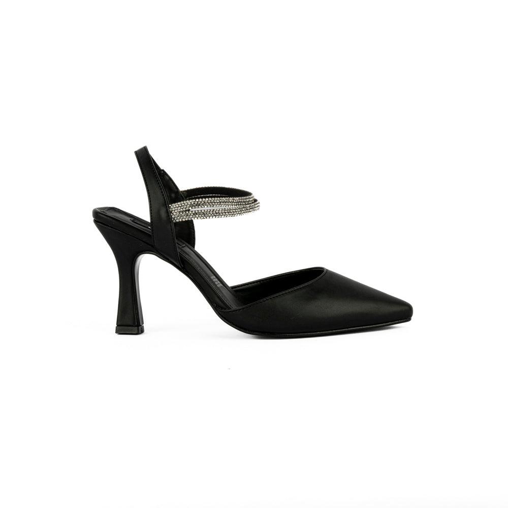 Foto 2 pulgar | Zapatilla Brillo Puntal Casual 9.5cm Para Mujer Walki Tere Negro