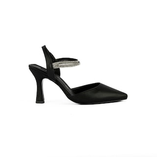 Foto 1 | Zapatilla Brillo Puntal Casual 9.5cm Para Mujer Walki Tere Negro