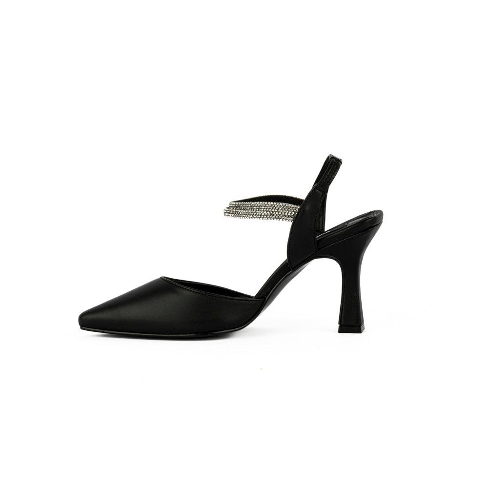 Foto 4 pulgar | Zapatilla Brillo Puntal Casual 9.5cm Para Mujer Walki Tere Negro