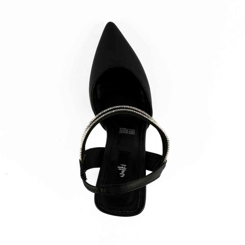 Foto 5 pulgar | Zapatilla Brillo Puntal Casual 9.5cm Para Mujer Walki Tere Negro