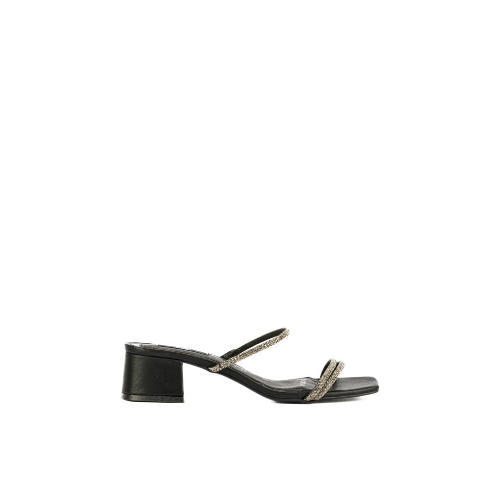 Foto 3 pulgar | Tacon Bajito 5.5cm Con Brillo Elegante Para Dama Walki Aurora Negro
