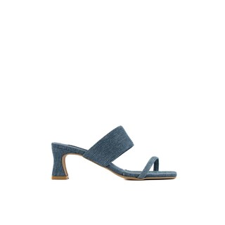 Foto 1 | Tacón Bajito 7cm Comodo Casual Para Mujer Walki Olivia Azul Petroleo