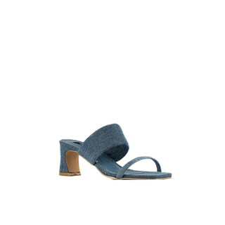 Foto 3 | Tacón Bajito 7cm Comodo Casual Para Mujer Walki Olivia Azul Petroleo